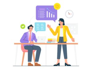 sessione di coaching strategico in corso